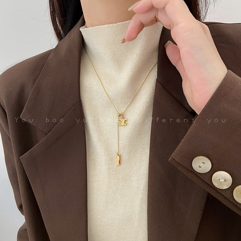 字母C吊坠项链简约高级感气质
