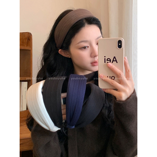 韩系宽边布艺发箍女2026新款 百搭发饰 高颅顶气质头箍日常外戴时尚