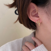 耳饰 金色个性 水滴耳钉女轻奢气质大气高级感小众耳环2026新款 爆款