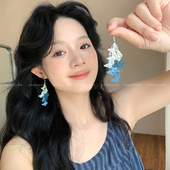 超仙镂空蝴蝶流苏耳环女轻奢高级感无耳洞耳夹夸张独特漂亮耳饰品