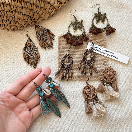 波西米亚民族风长款流苏耳环耳坠
