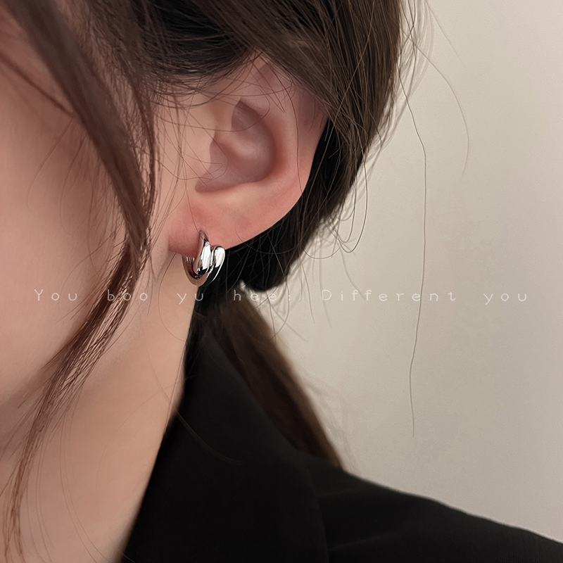 金属不规则圈圈新款潮小众风耳扣