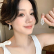 韩系银色烟花锆石流苏耳环女小众设计高级感耳钉绝美夸张个性 耳饰