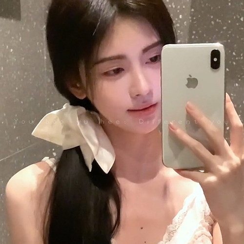 鞠婧祎同款纯色缎面方巾大肠发圈女款2026新款高级感韩系头绳发饰