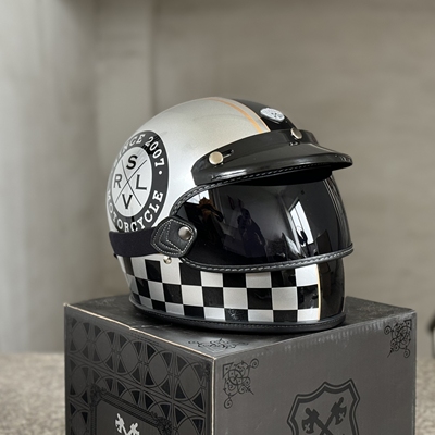 台湾penguin海鸟Survival头盔复古窄口全盔防风镜片挡风风镜通用