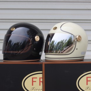 FRS复古头盔摩托巡航踏板机车骑行全盔台湾小盔体3C男女firerider