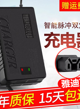 雅迪电动车新款Y孔智能电瓶充电器48V12AH36V60V20AH64伏72V30安