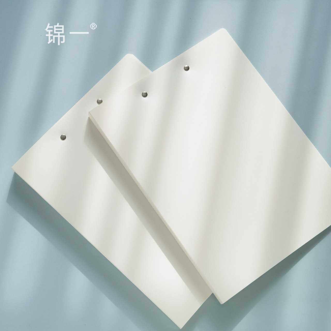 锦一文具 A4双夹文件夹 白色双夹小清新资料夹 创意文具档案资料