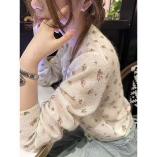 XIAO 上新」XUAN JIE 薄款 外套女 「3.20 碎花防晒针织开衫 春季