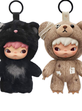 POPMART泡泡玛特小野Hirono公路日志毛绒公仔挂件盲盒周边礼物娃