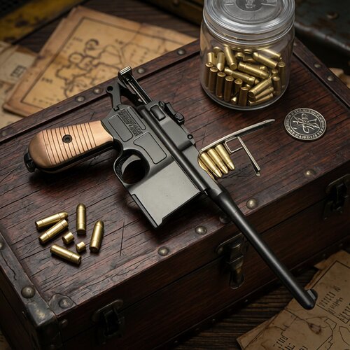 合金军模1：2.05毛瑟驳壳枪模型