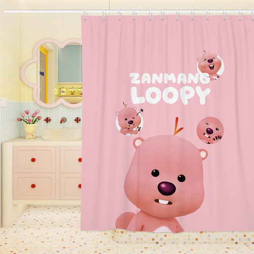 loopy露比可爱卡通卫生间浴室浴帘隔断帘浴室帘防水防霉防水布