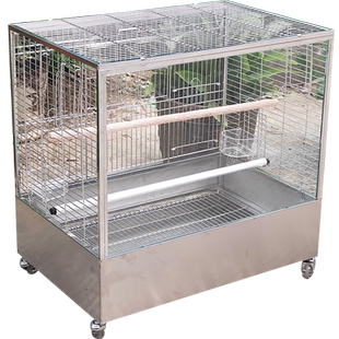 透明防溅鸟笼鹦鹉笼横丝大号玄凤虎皮牡丹家用豪华别墅繁殖不锈钢