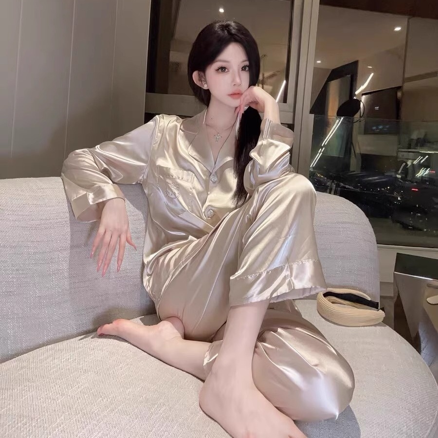 真丝通用适合外出皮筋长裤法式