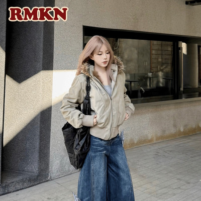 RMKN银狐多形态解构座山雕可拆卸连帽棉服棉衣男女水洗夹克外套