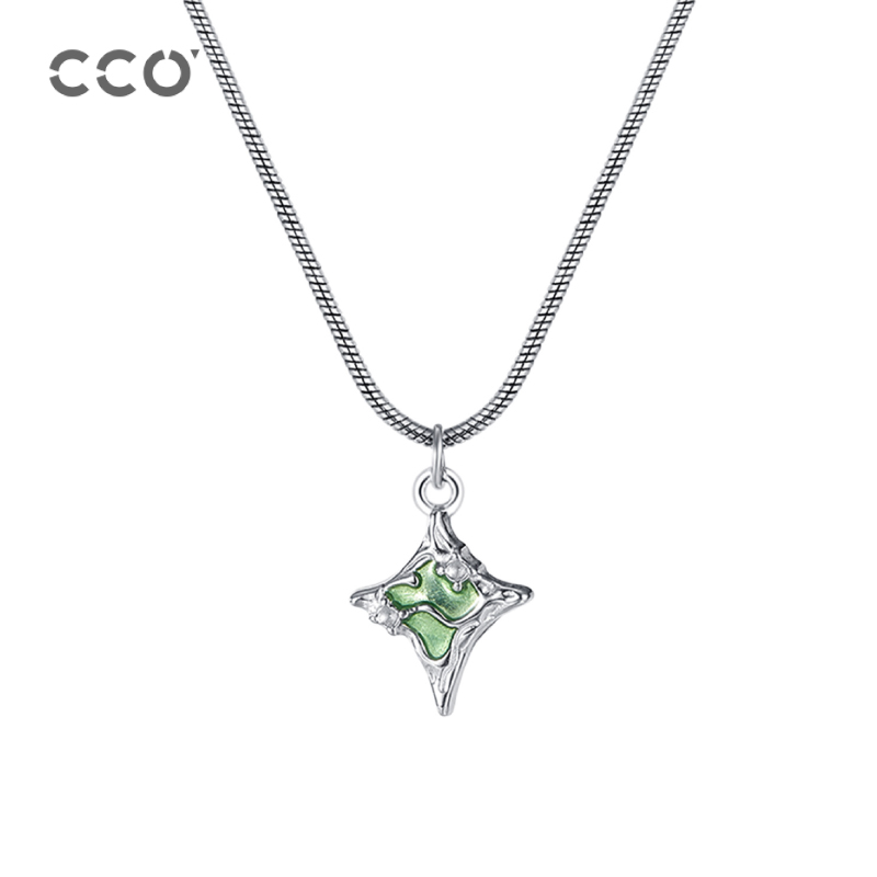 CCO冷淡风吊坠四芒星项链
