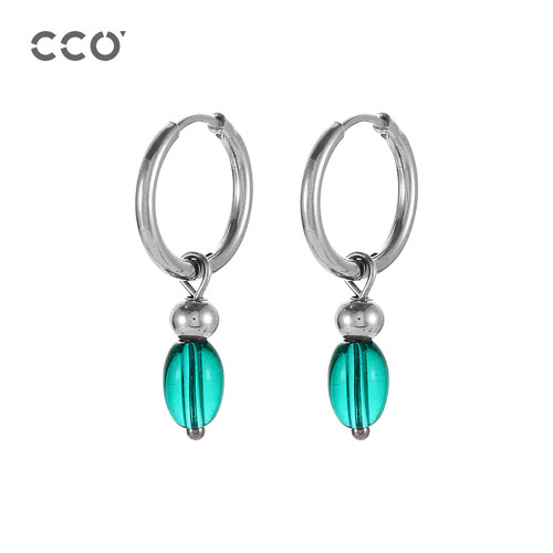 CCO孔雀蓝树脂吊坠耳环
