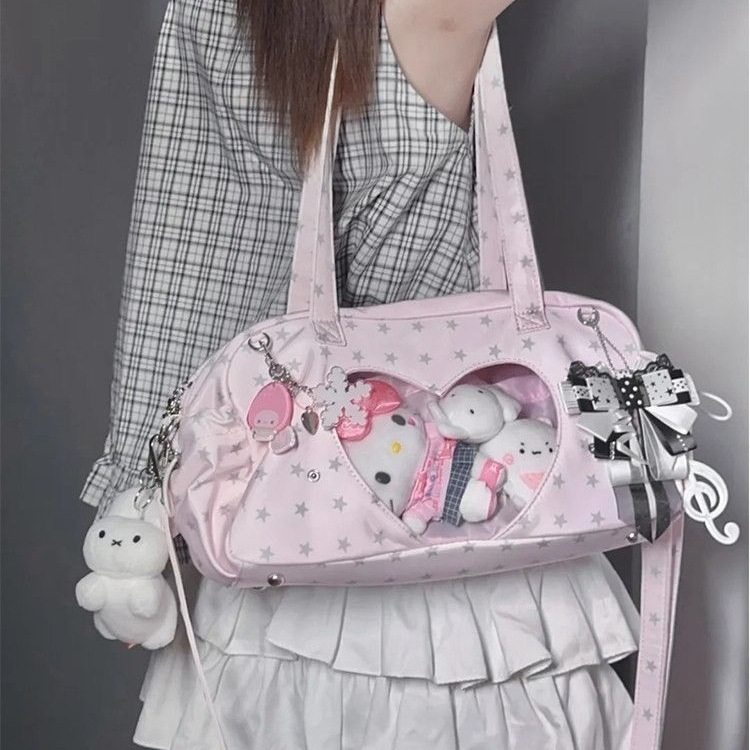 2026新款星星印花二次元天使痛包y2k轻亚比风韩系单肩斜跨娃包女,箱包皮具/热销女包/男包,痛包,淘宝优惠券,粉丝福利购,淘宝优惠卷