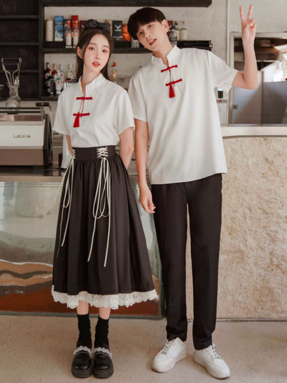 运动会合唱诗歌朗诵演讲比赛演出服初高中学生毕业照班服长裙套装