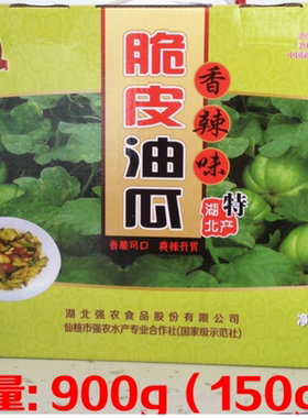 湖北土特产脆皮油瓜香辣酱腌菜瓜泡脆瓜开胃下饭菜礼盒装150g*6袋