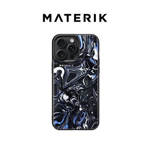 MATERIK适用苹果iPhone15/Plus/15Pro/15ProMax手机壳保护套兼容磁吸MagSafe意大利手工母贝纹理深沉时尚个性
