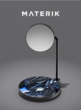 MATERIK镜面设计手机磁吸二合一无线充电器底座意大利手工母贝纹理MagSafe桌面支架AlchemyMoon系列