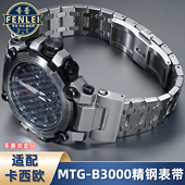 B3000改装 适配casio卡西欧G SHOCK手表MTG 快拆钢带不锈钢手表带