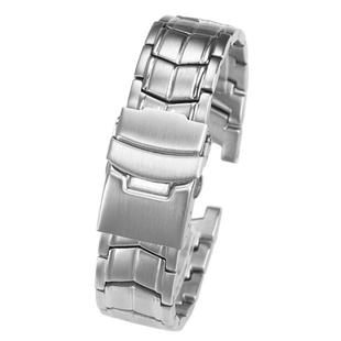 适配卡西欧EF-524手表带男实心不锈钢带精钢表链钢带扣手表配件