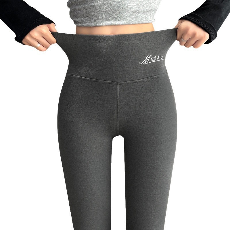 工厂直销双面德绒秋裤高腰显瘦外穿紧身无痕保暖加绒打底裤女秋冬