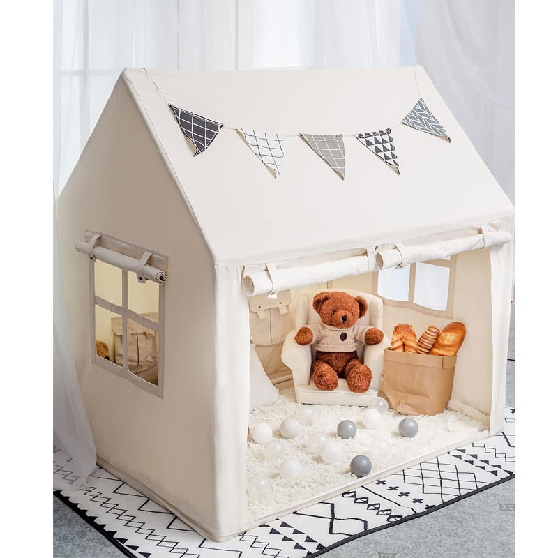 儿童帐篷宝宝玩耍游戏屋室内双门帘创意玩具小房子公主城堡帐篷