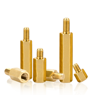 六角铜柱M3M4+6单头铜螺柱机箱主板螺丝柱隔离柱电路板接线铜支柱