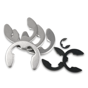 开口挡圈304不锈钢卡圈 GB896开口卡簧 E型65MN锰卡环卡扣 轴卡