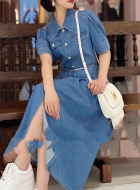 现货速发商场同款26春新款棉感复古牛仔裙连衣裙女EWW351N002