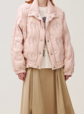 现货速发商场同款2025秋H型灰粉色调M字压印轻盈时髦253MY1046