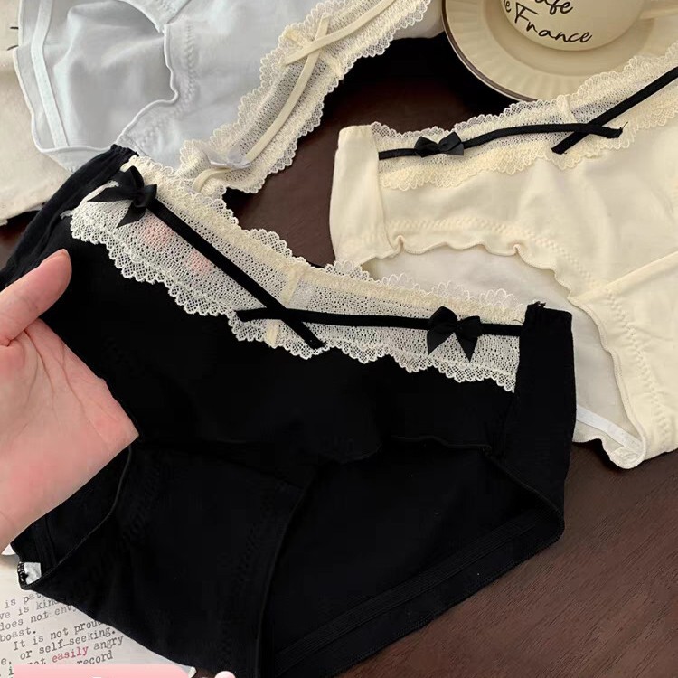 纯欲性感蕾丝纯棉a类内裤女士低腰大码日系甜美全棉裆内裤女