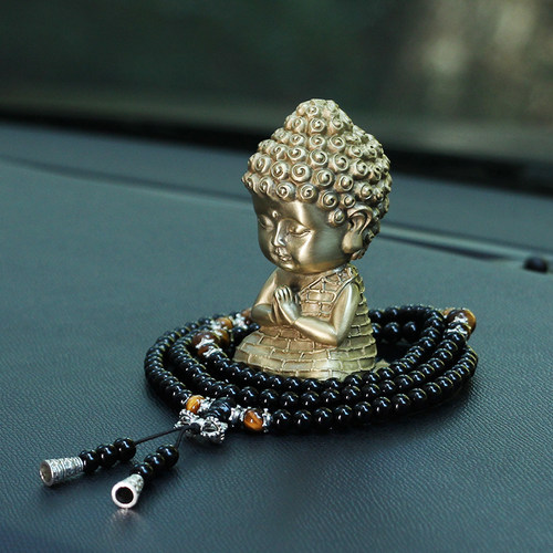 纯铜小如来可爱汽车摆件