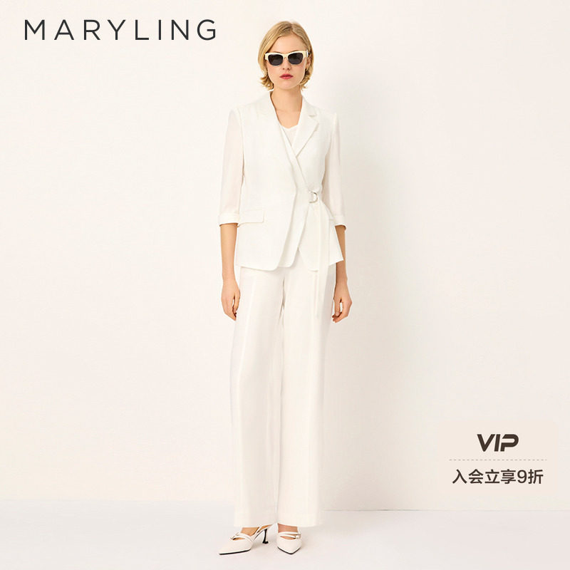 MARYLING七分袖三醋酸西装外套