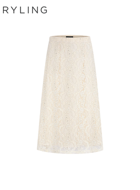 MARYLING玛俪琳2025初秋新品轻礼服款重工亮片蕾丝半裙A1FFW72580