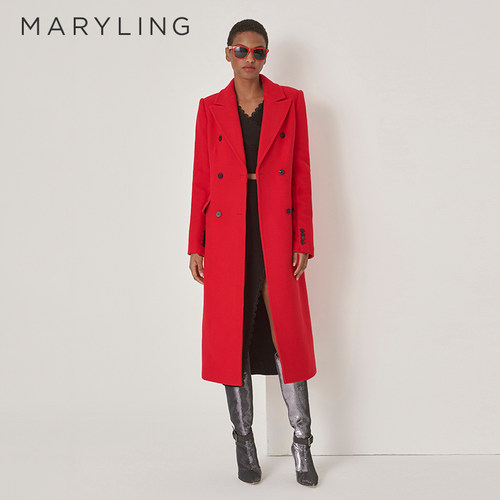 MARYLING西装式长款大衣