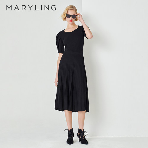 MARYLING黑色针织上衣