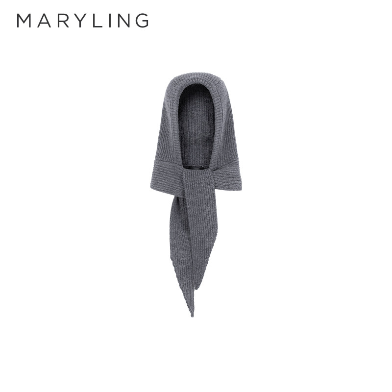 MARYLING玛俪琳2025秋季新品百搭高级连帽针织披肩A8F