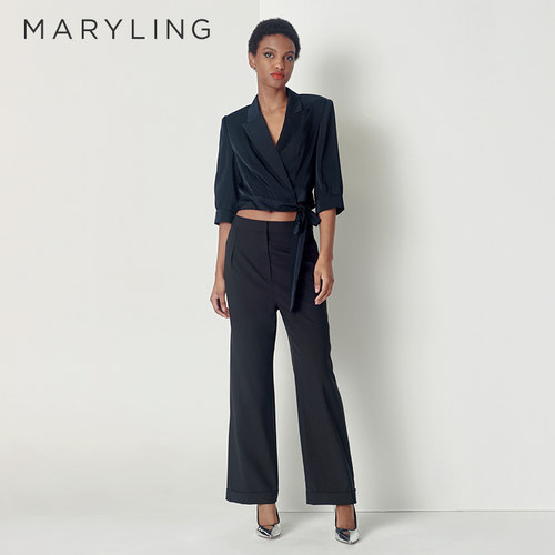 MARYLING绑带上衣端庄优雅
