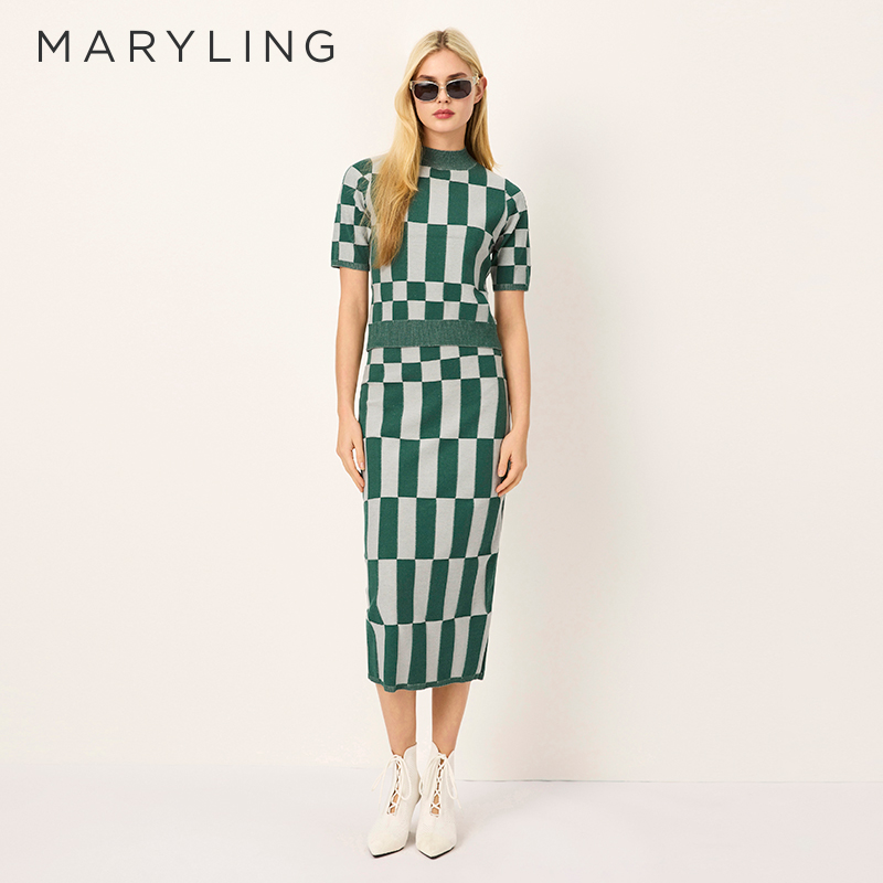 MARYLING包臀直筒半裙