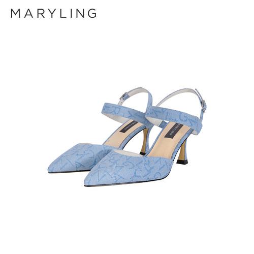 MARYLINGlogo提花高跟鞋