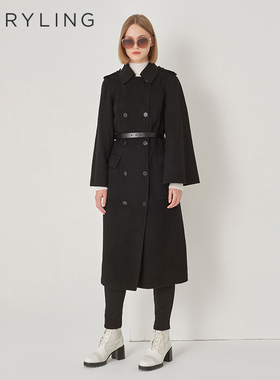 MARYLING玛俪琳秋冬新品斗篷式H型宽袖口双面呢大衣A1DHW93270
