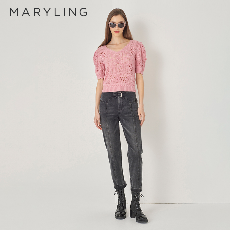 MARYLING羊绒混纺针织套头衫