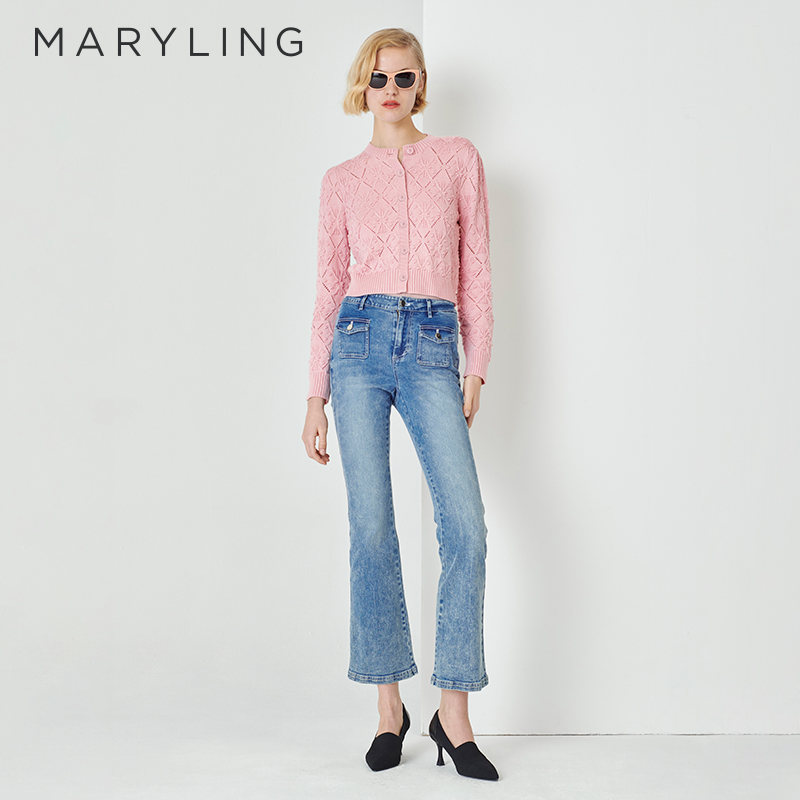 MARYLING圆领针织开衫