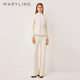 A1FGW51330 气质百搭针织阔腿直筒裤 MARYLING玛俪琳2025秋季 新品