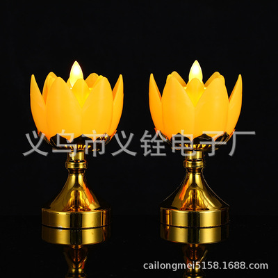 led仿真发光电子香炉蜡烛摇摆电商货源泰国蜡烛莲花灯candle