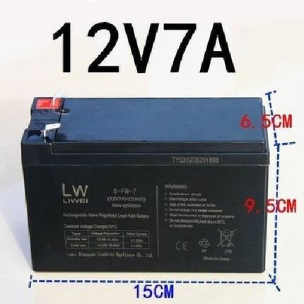 儿童电动车玩具lw电瓶6v6伏童车充电器蓄电池12V7a6v7ah童车配件